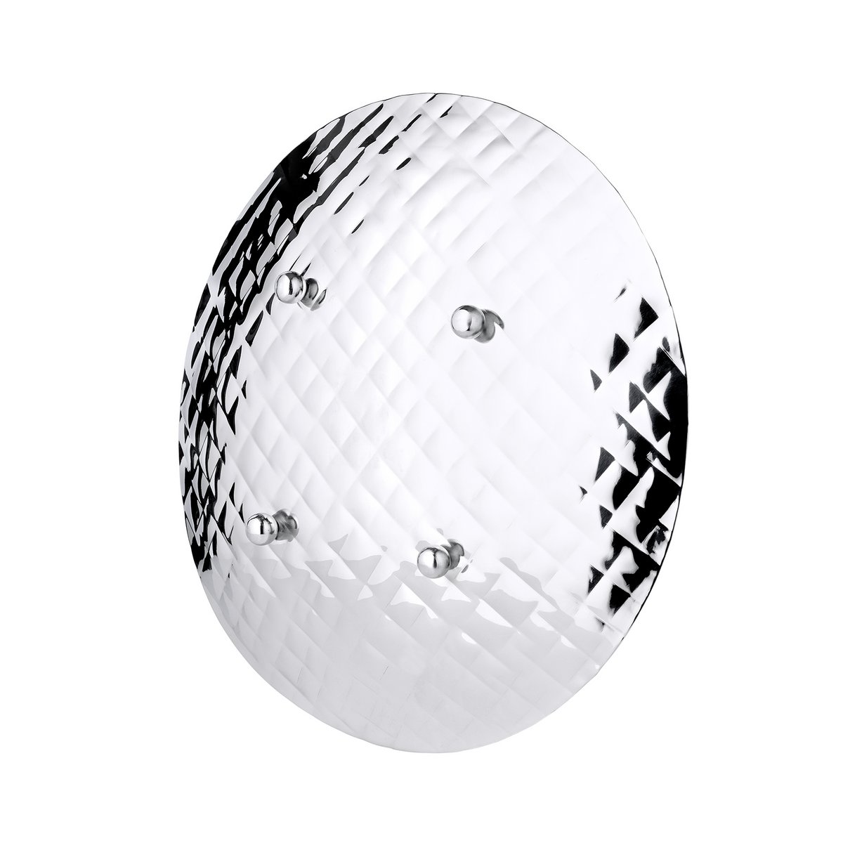 stainless steel plate on a white background