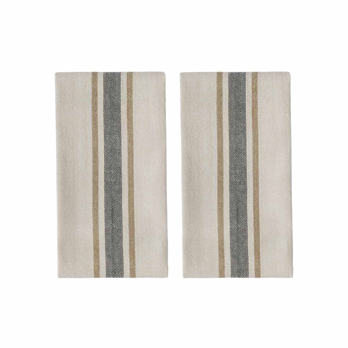 Striped tea towel - Set of 2 - Light Blue