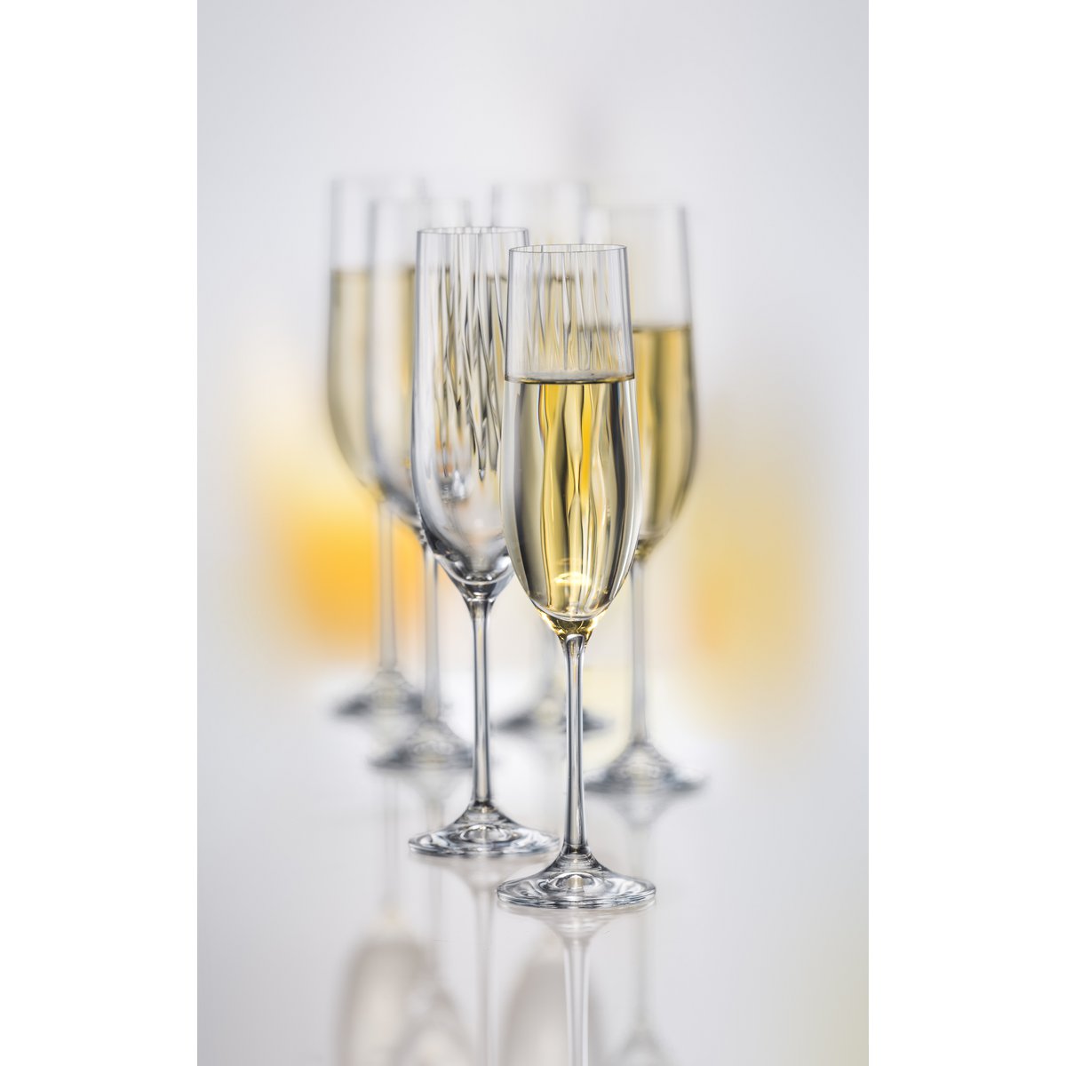Champagne flutes - Waterfall - Set of 6