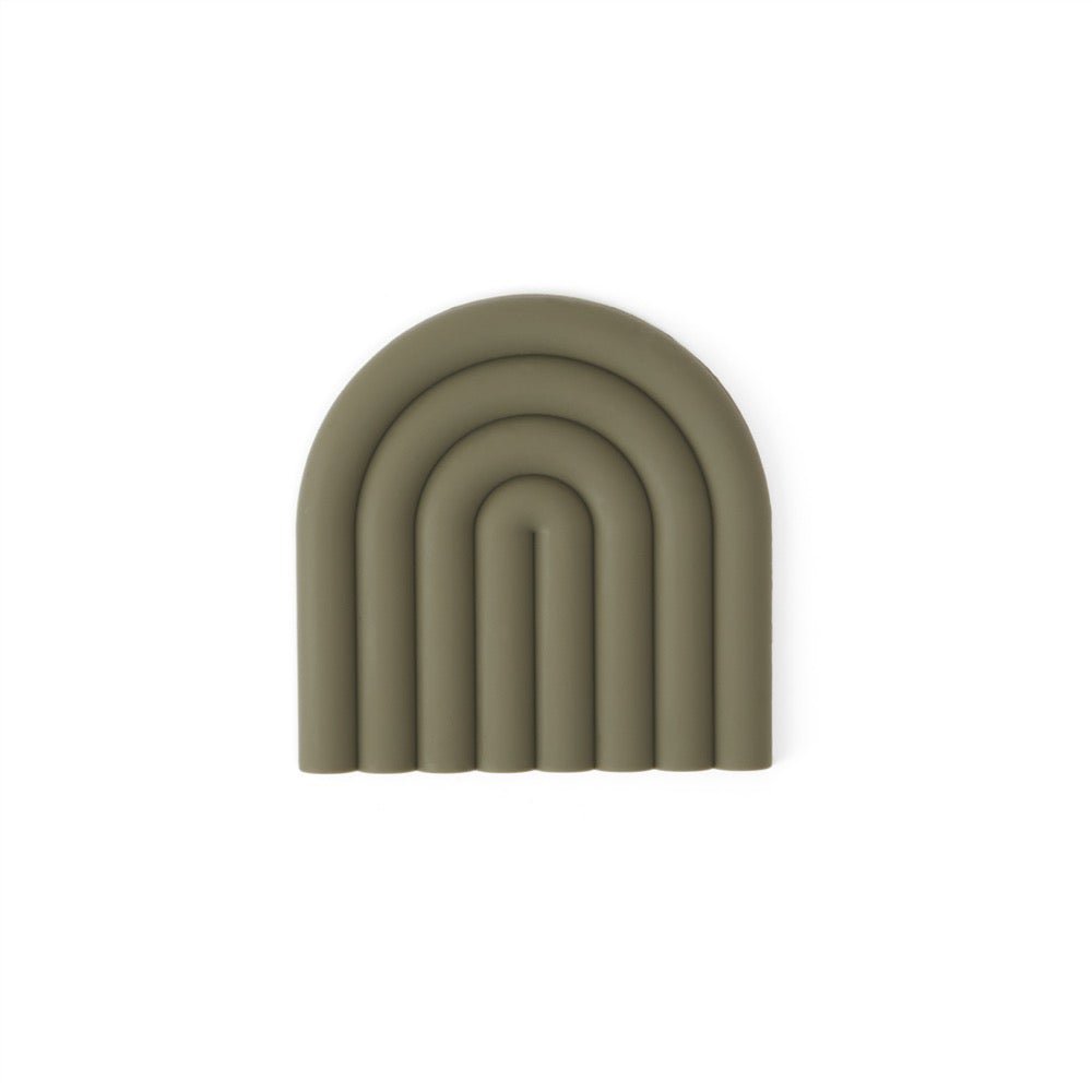 Rainbow trivet - Olive Green