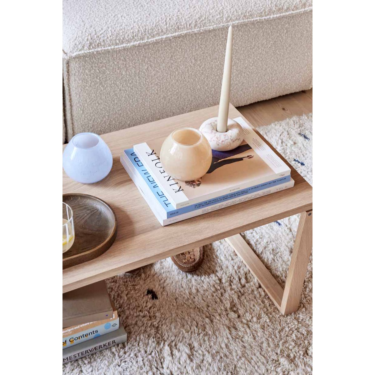 Marble candleholder - Small - Natural