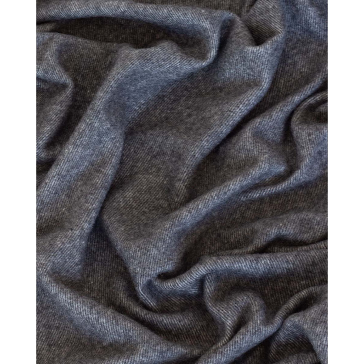 Merino/cashmere throw TIBET - Grey