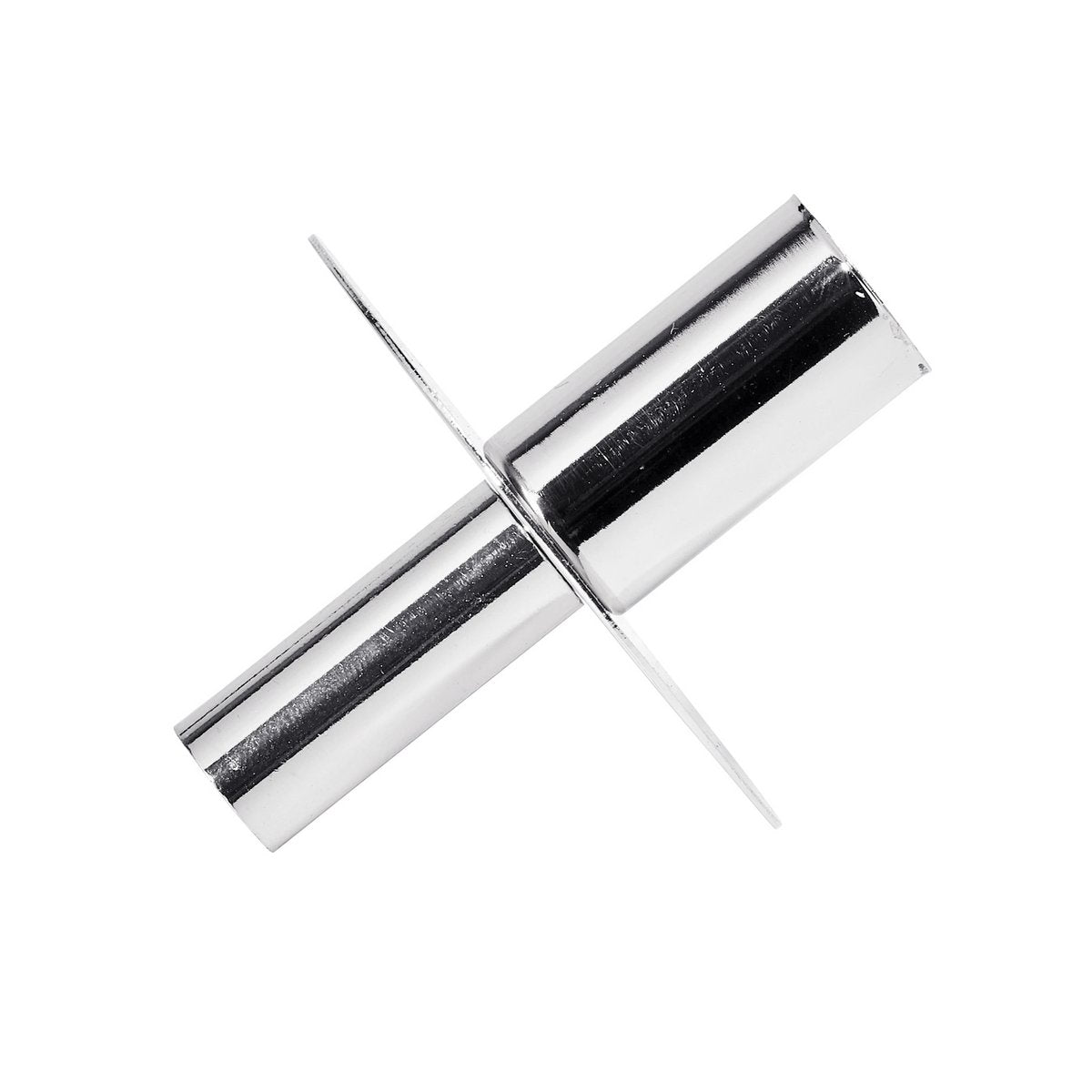 metallic candle holder silver on a white background