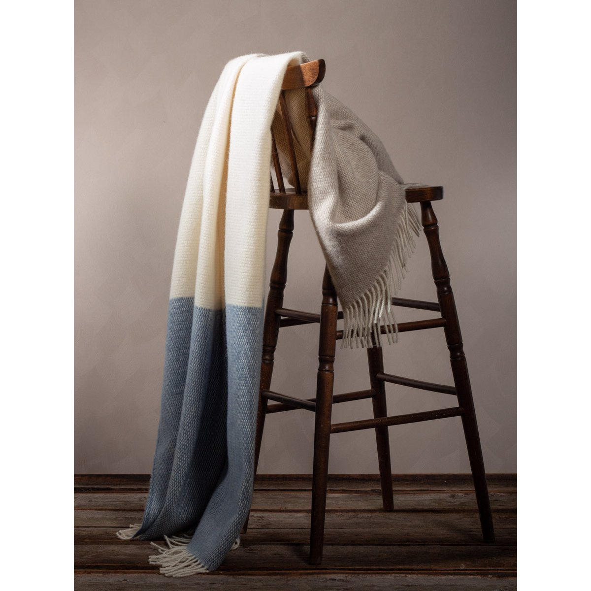 Wool throw SKY STRIPE