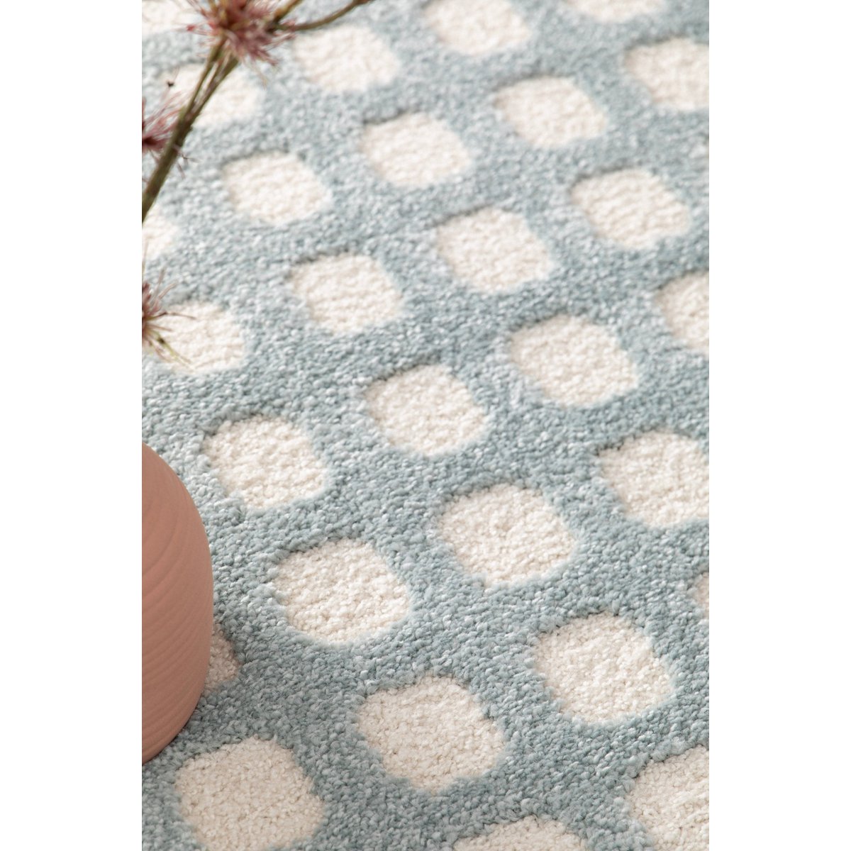 Soft pixel rug - Light Blue