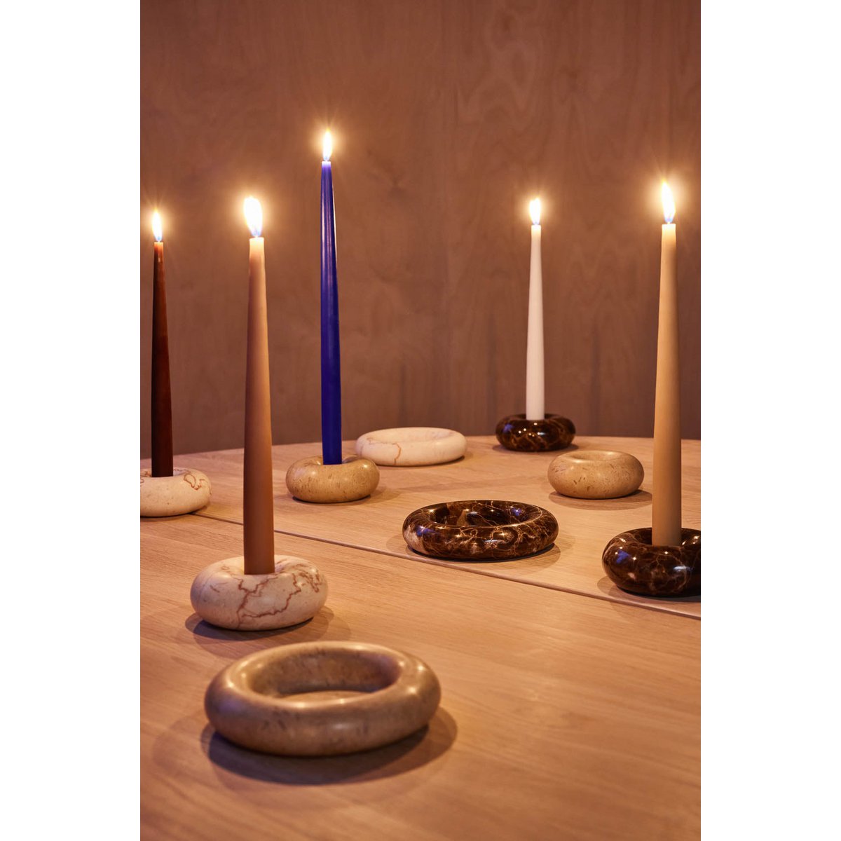 Marble candleholder - Small - Natural
