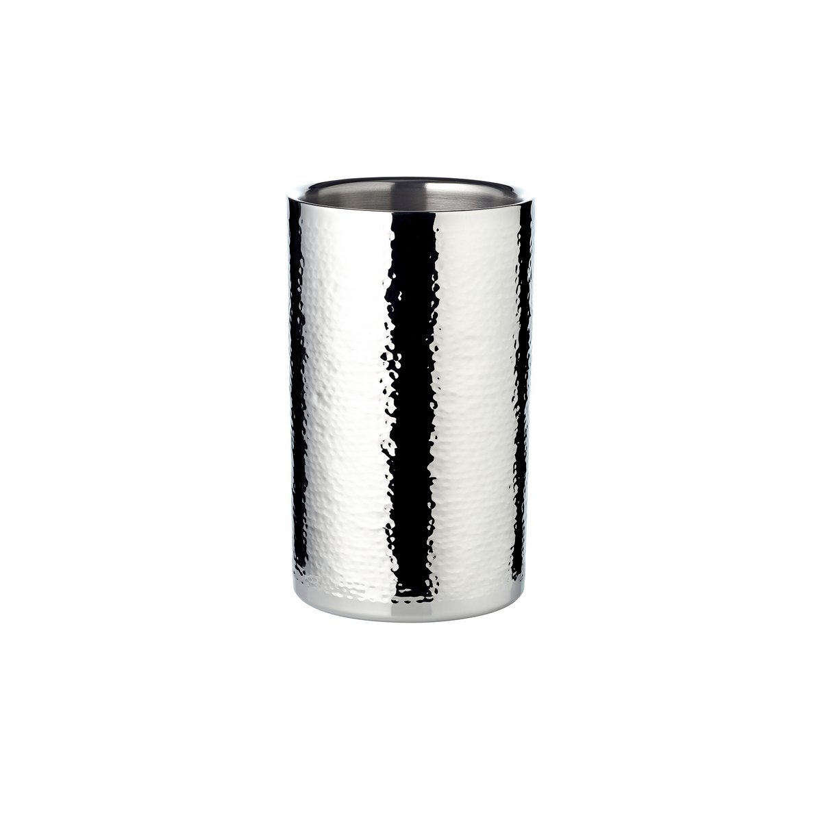 Bottle cooler hammered steel