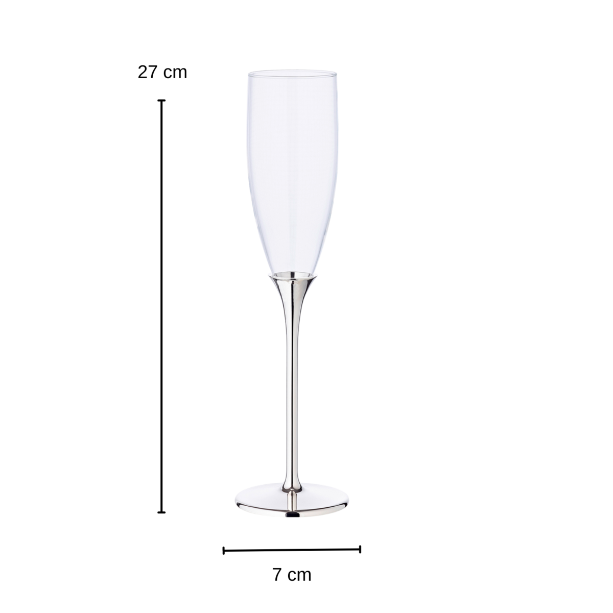 Stainless steel and champagne flutes - Set of 2