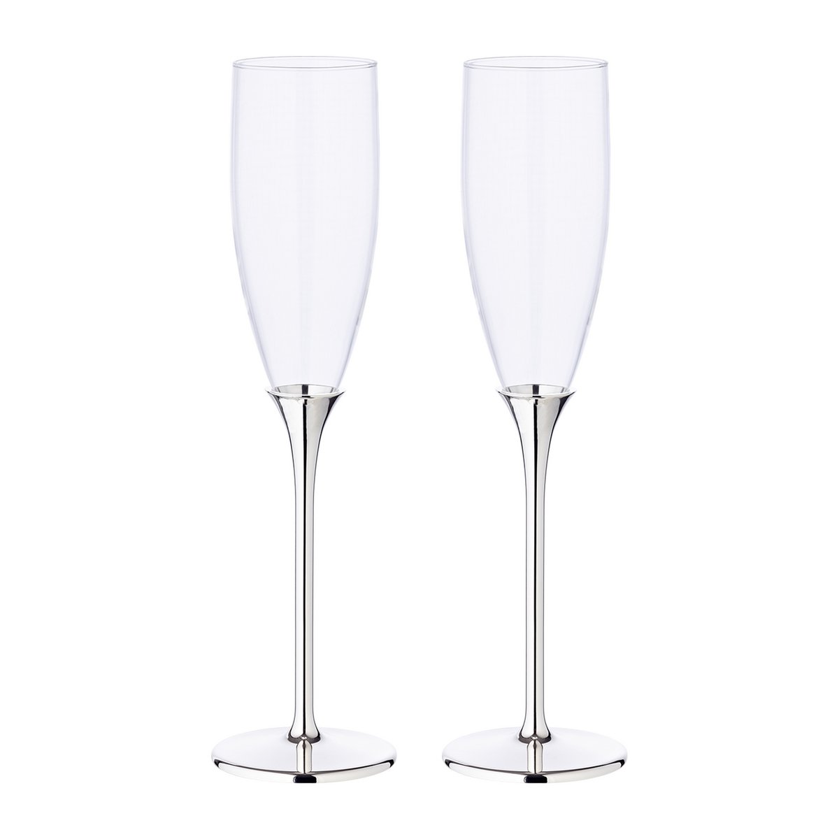 Stainless steel and champagne flutes - Set of 2