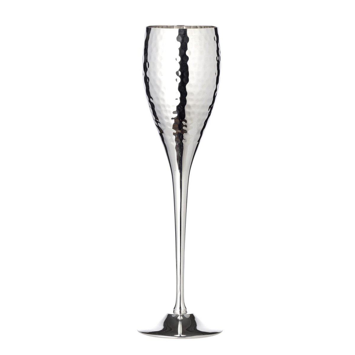 Hammered champagne flutes