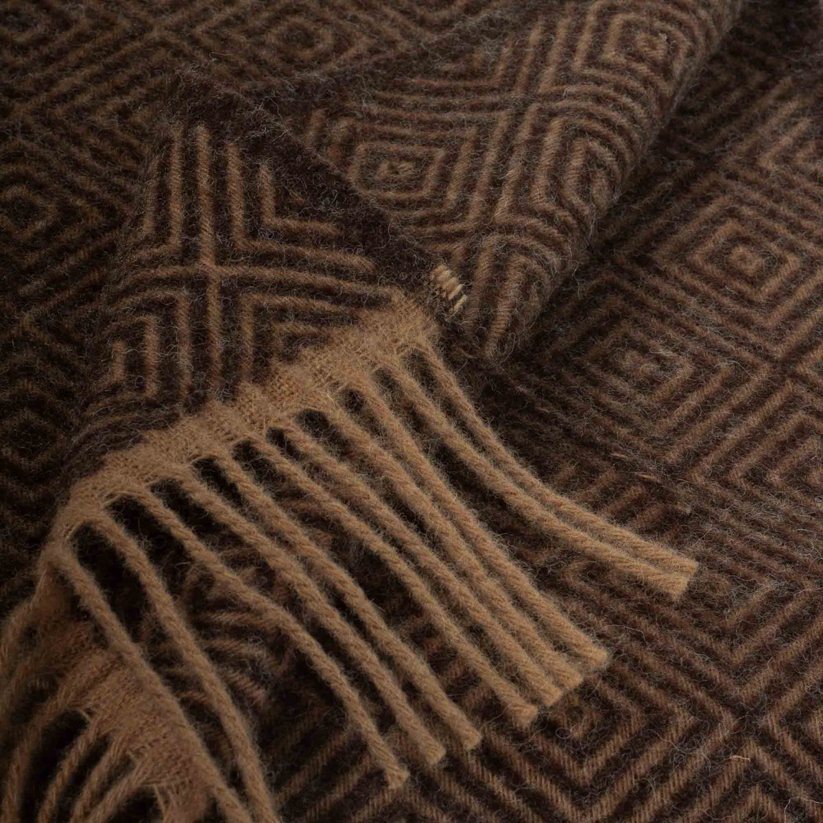Wool throw VENEZIA - Chocolate