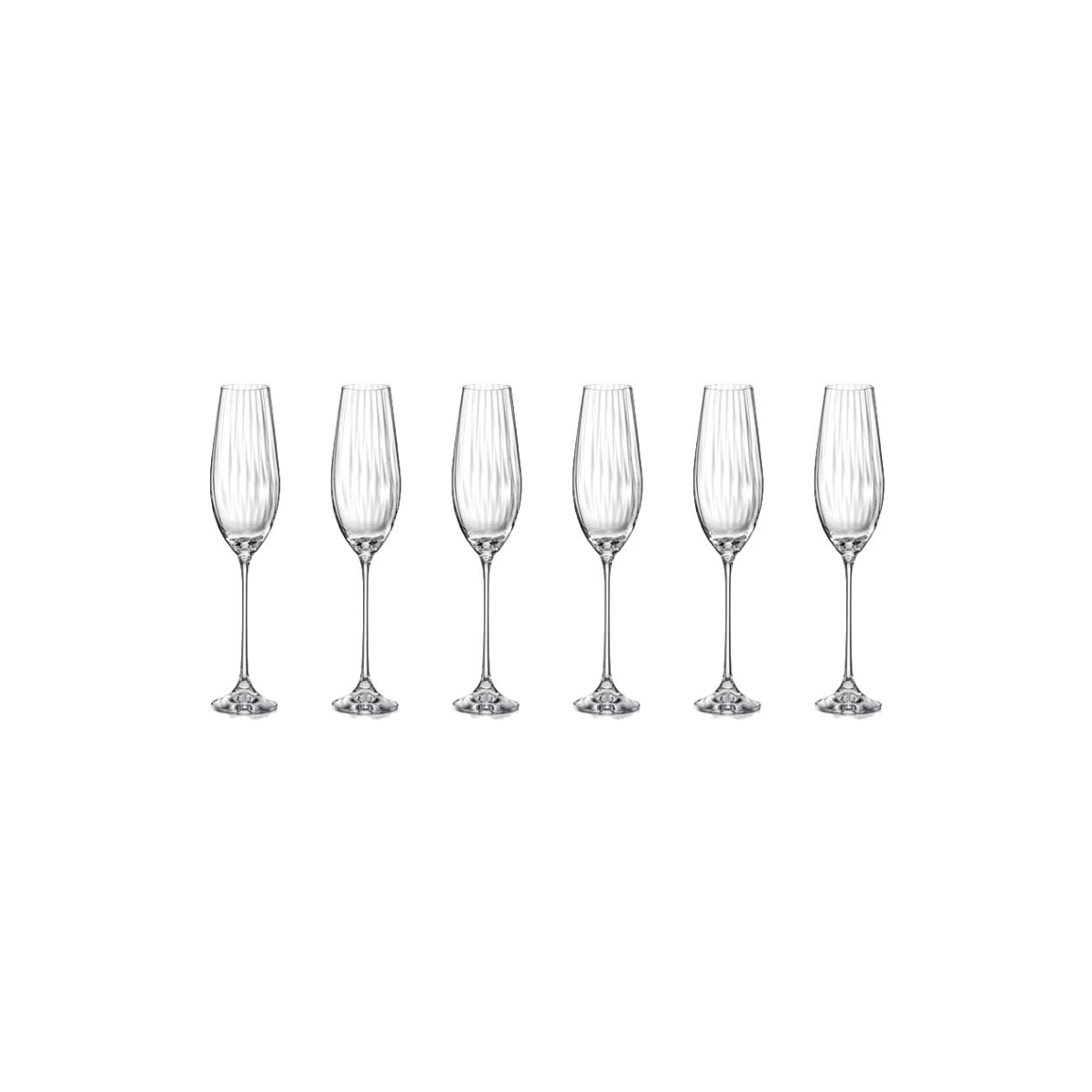 Champagne flutes - Waterfall - Set of 6