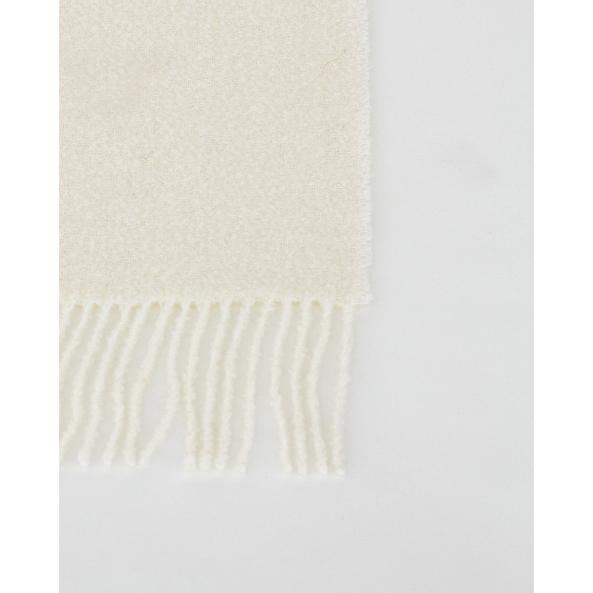 Wool bouclé throw PARIS - White