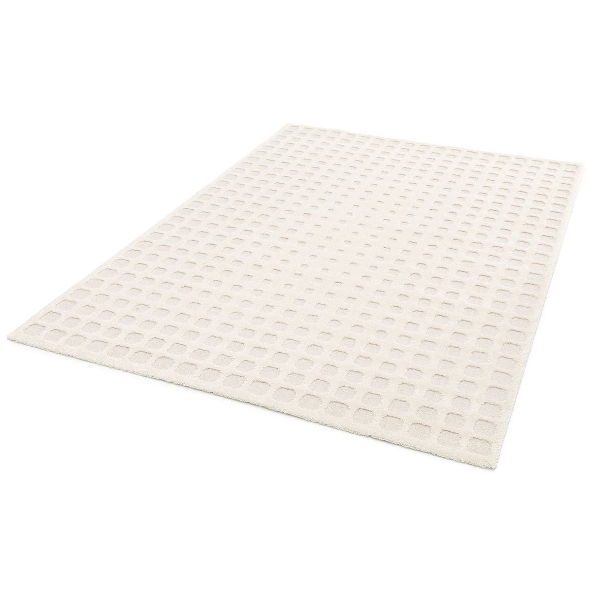 Cream woven mat on a white background