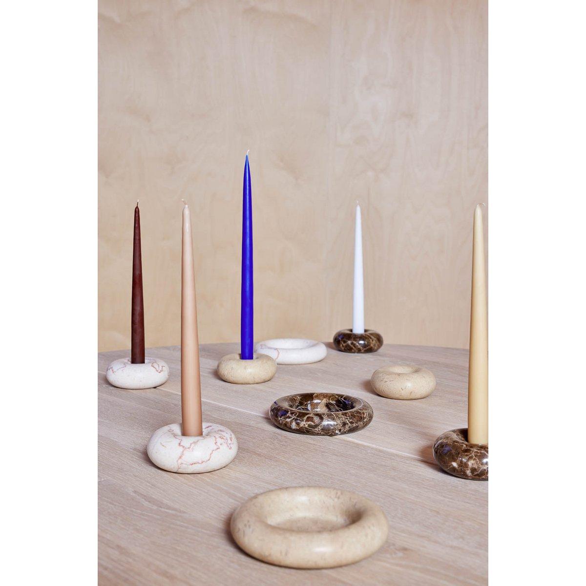 Marble candleholder - Small - Natural