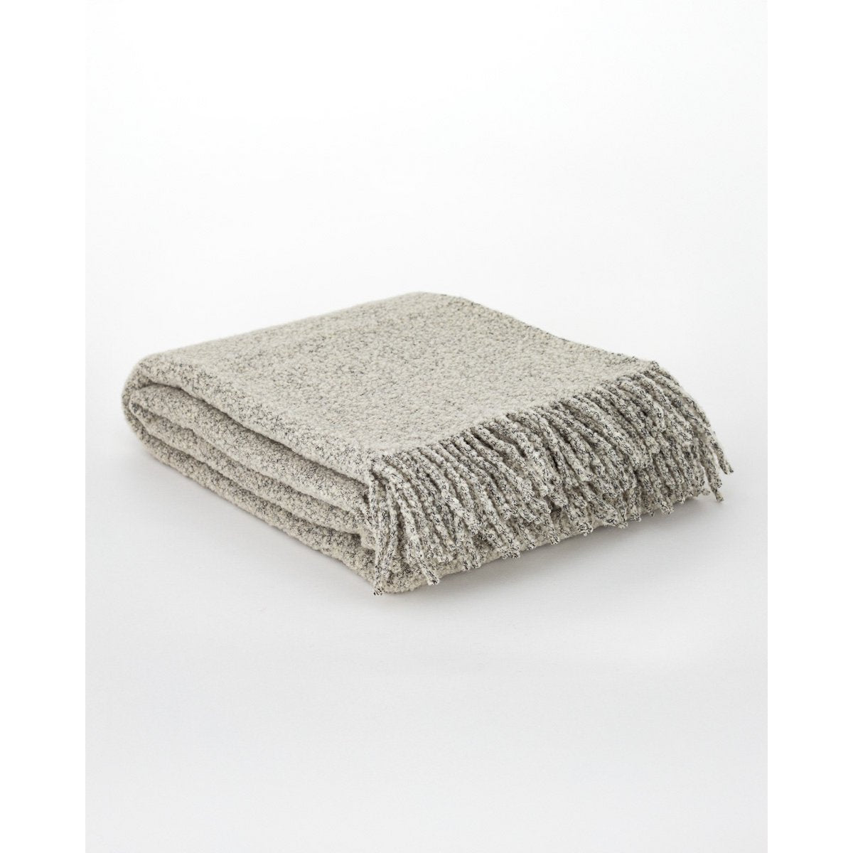 Wool bouclé throw PARIS - Ivory