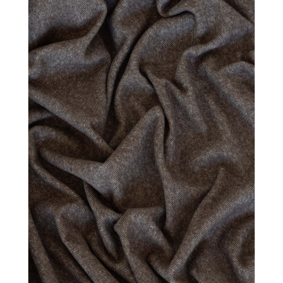 Merino/cashmere throw TIBET - Brown