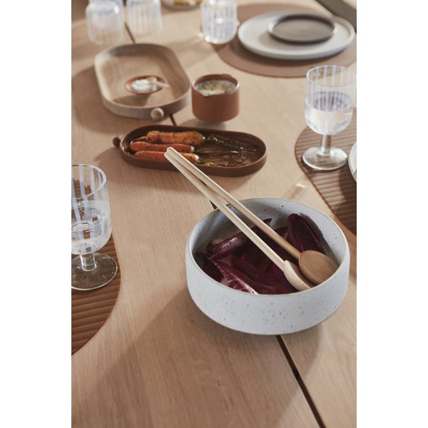 Oval wood tray - Dark