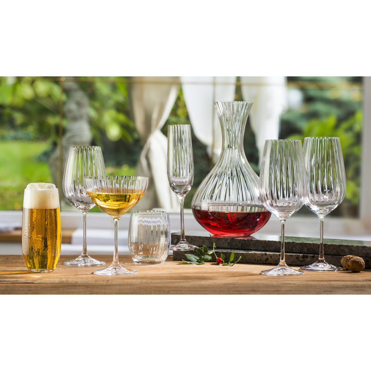 Champagne flutes - Waterfall - Set of 6