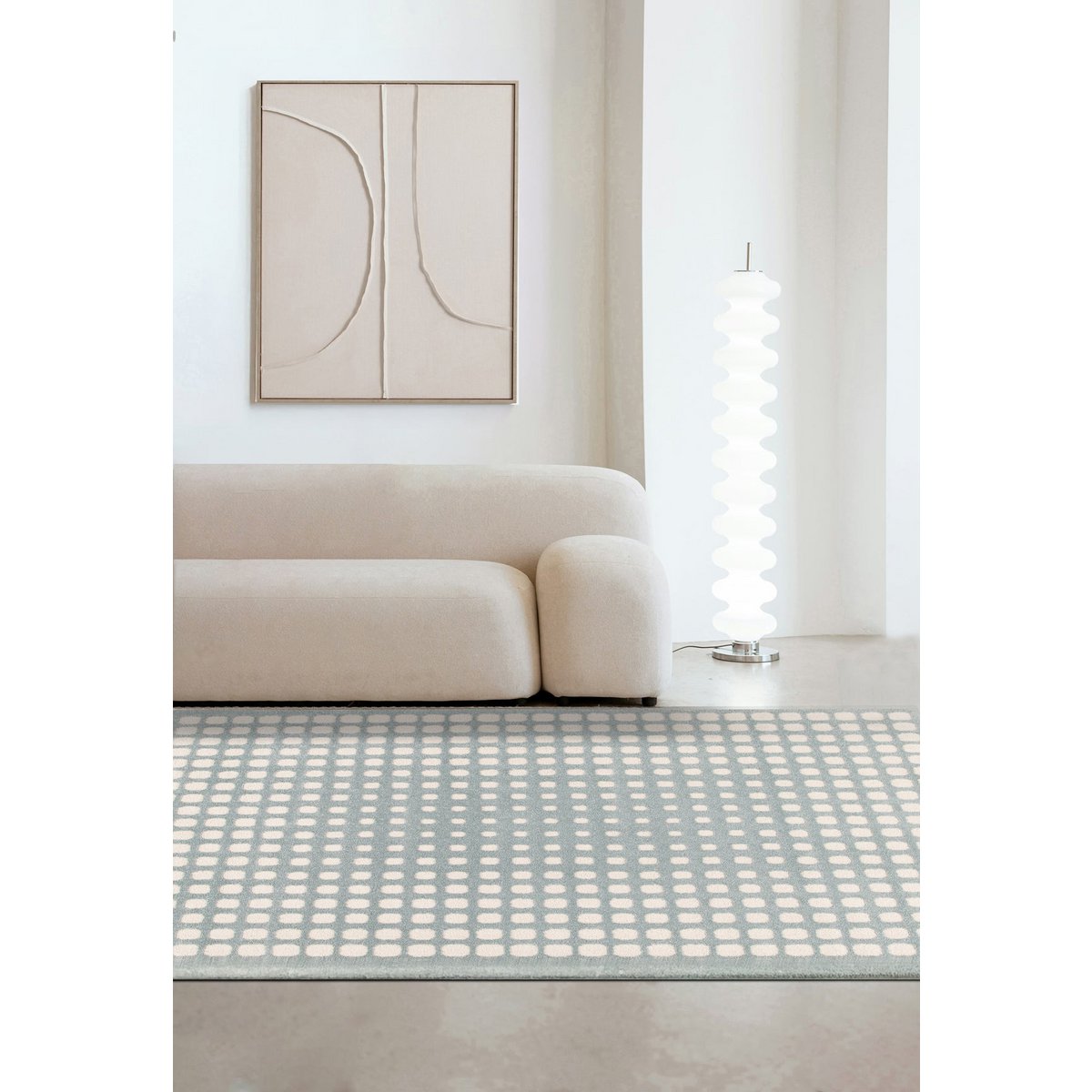 Soft pixel rug - Light Blue