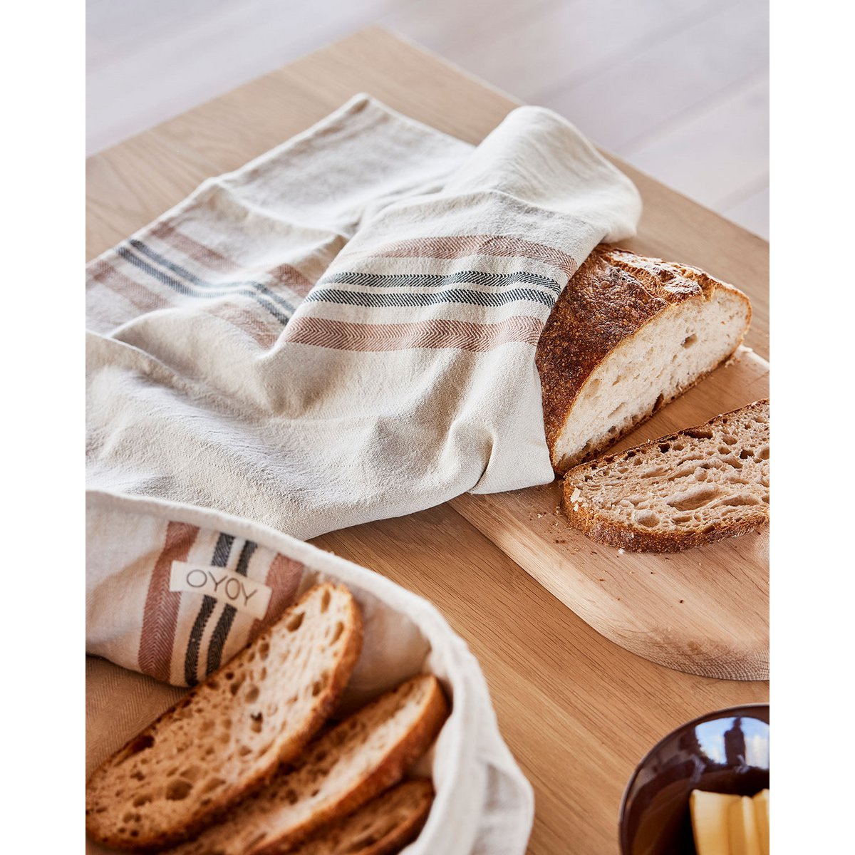 Striped tea towel - Set of 2 - Blue