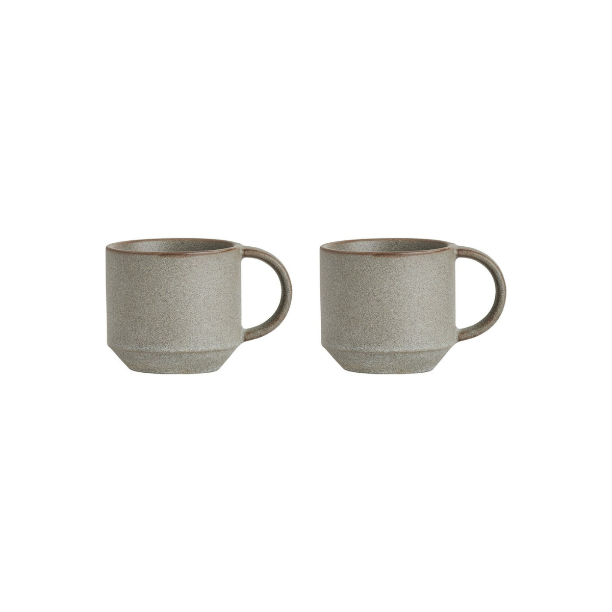 Ceramic mug - Set of 2 - Grey