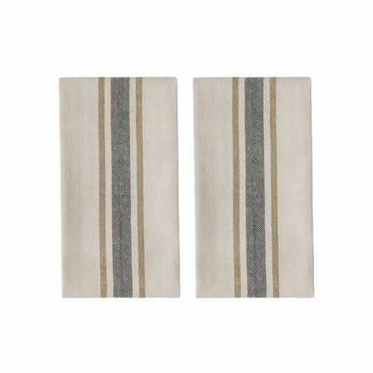 Striped tea towel - Set of 2 - Blue