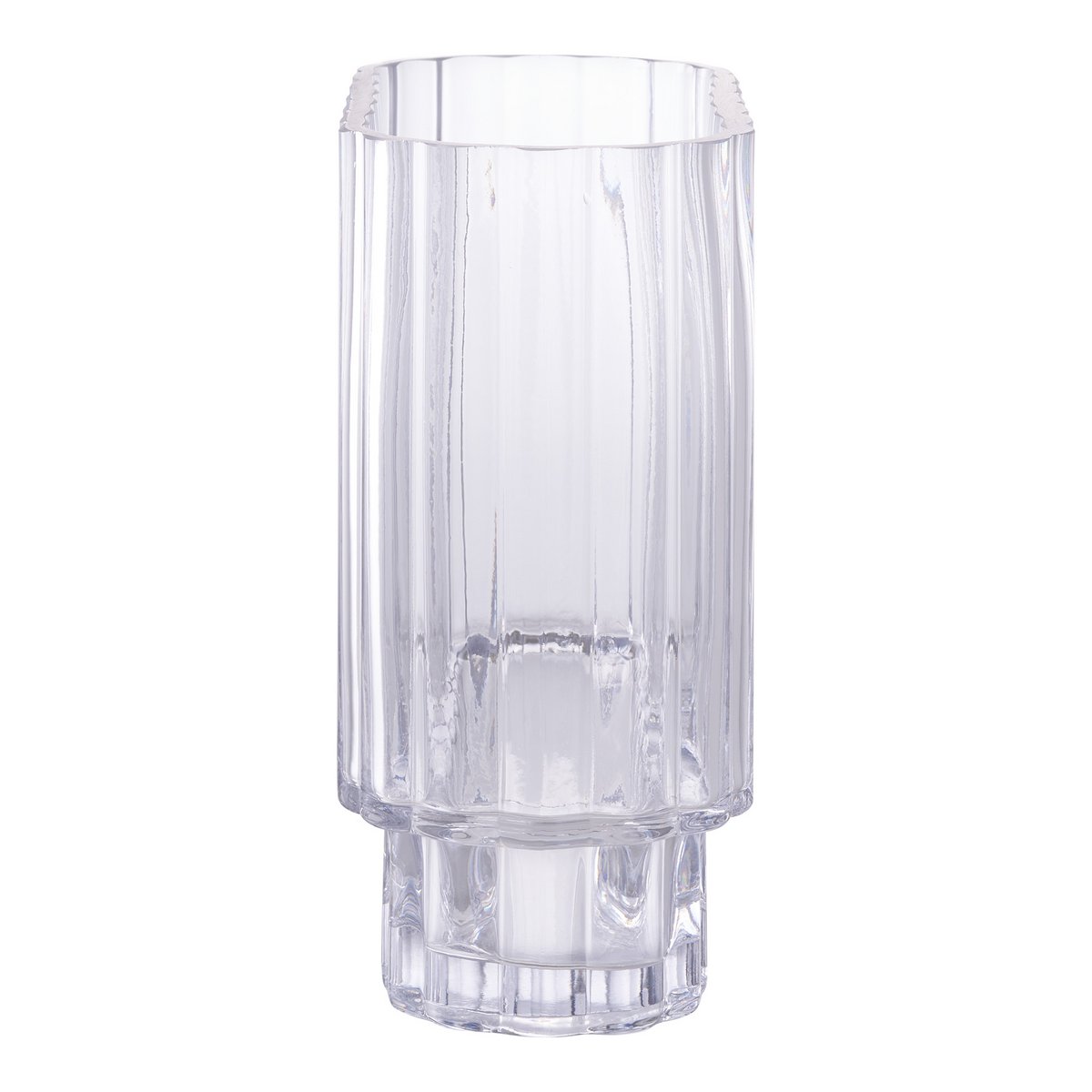 Clear glass vase