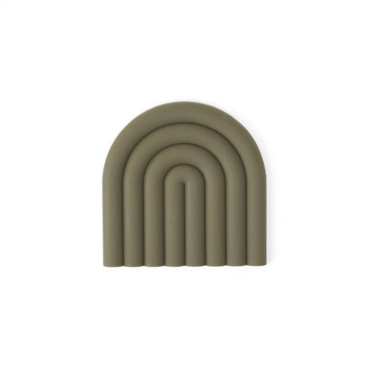 Rainbow trivet - Olive Green