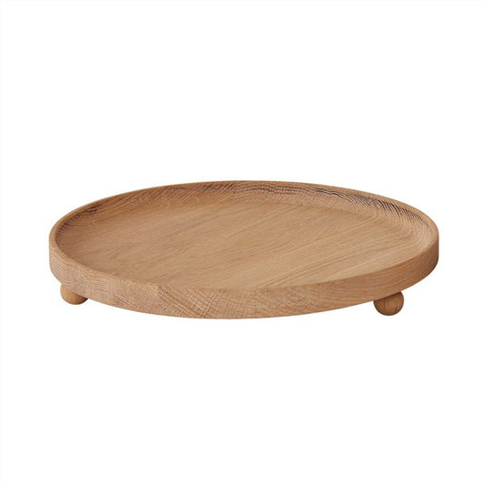 Round Oak Tray - Large - Light