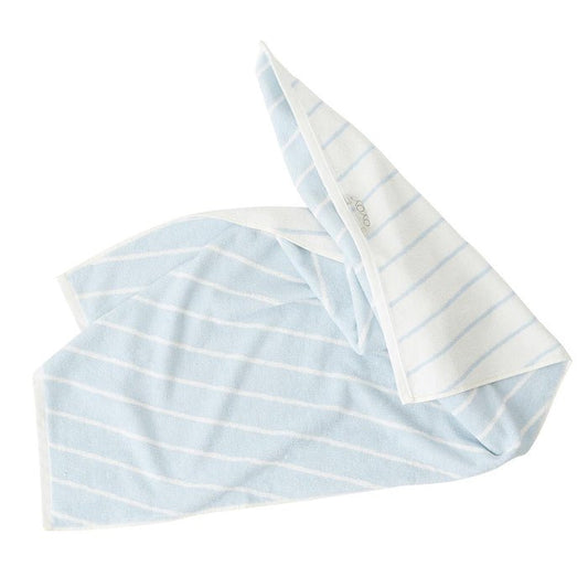 Striped 100% organic cotton towel