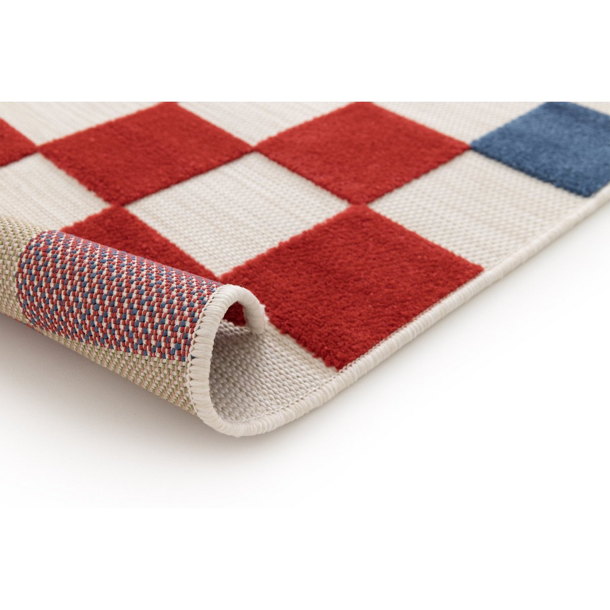 Multi colour tile rug