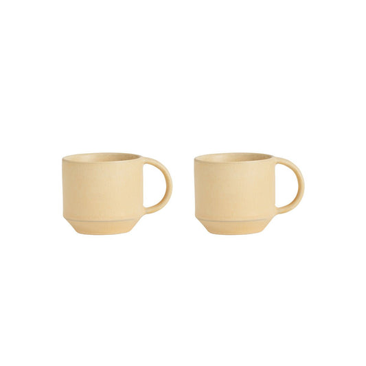 Ceramic espresso mug - Set of 2 - Butter Yellow