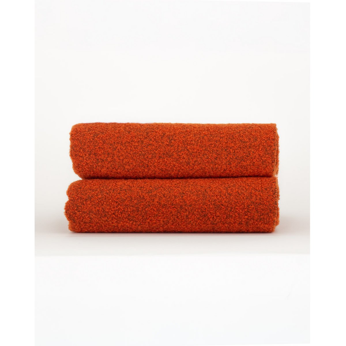 Wool bouclé throw PARIS - Brown