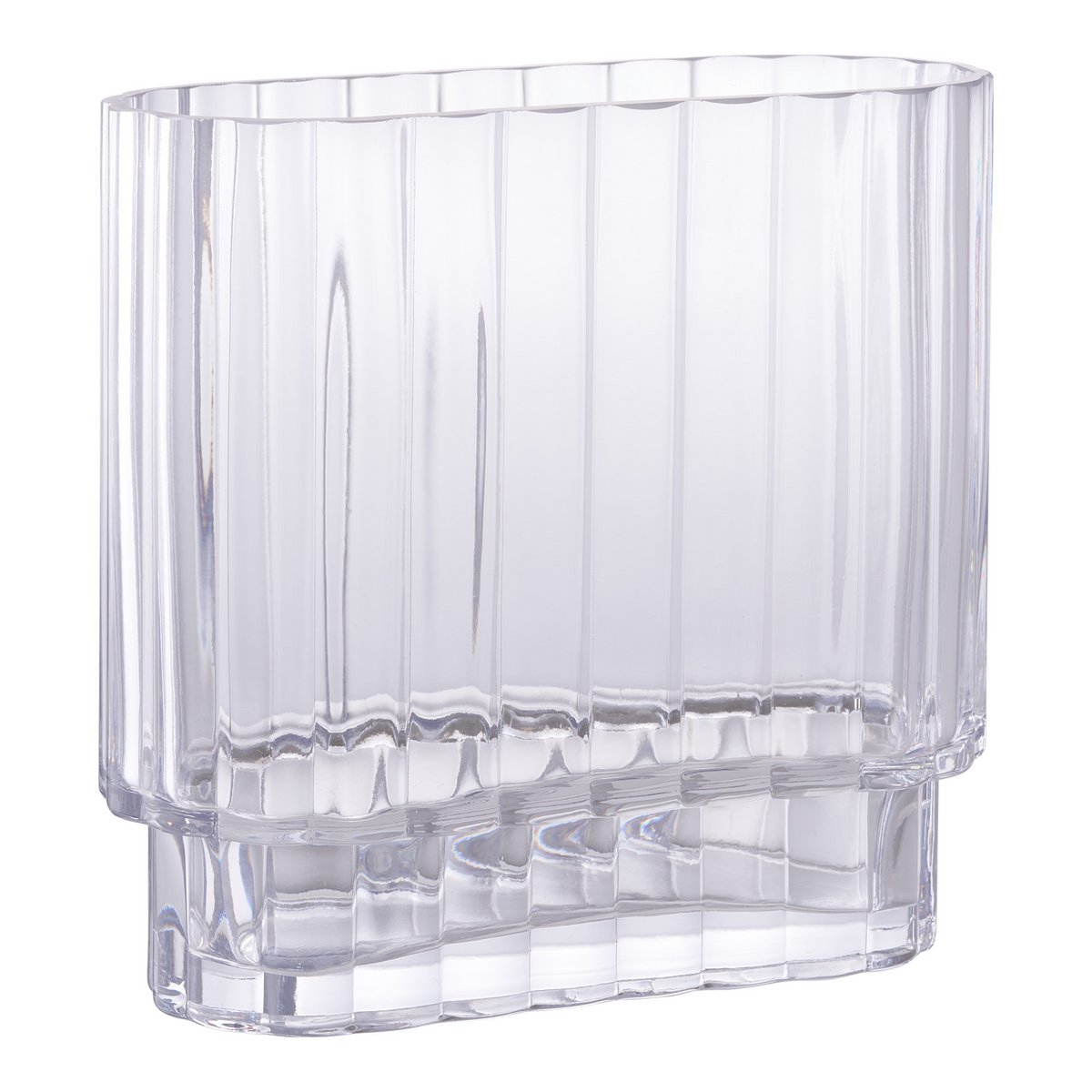 Clear glass vase