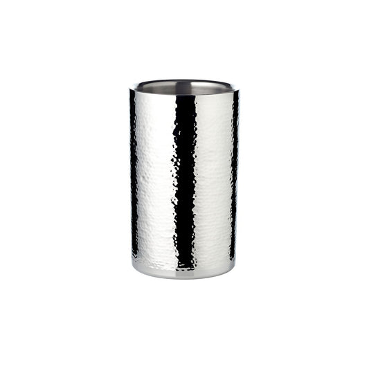 Bottle cooler hammered steel