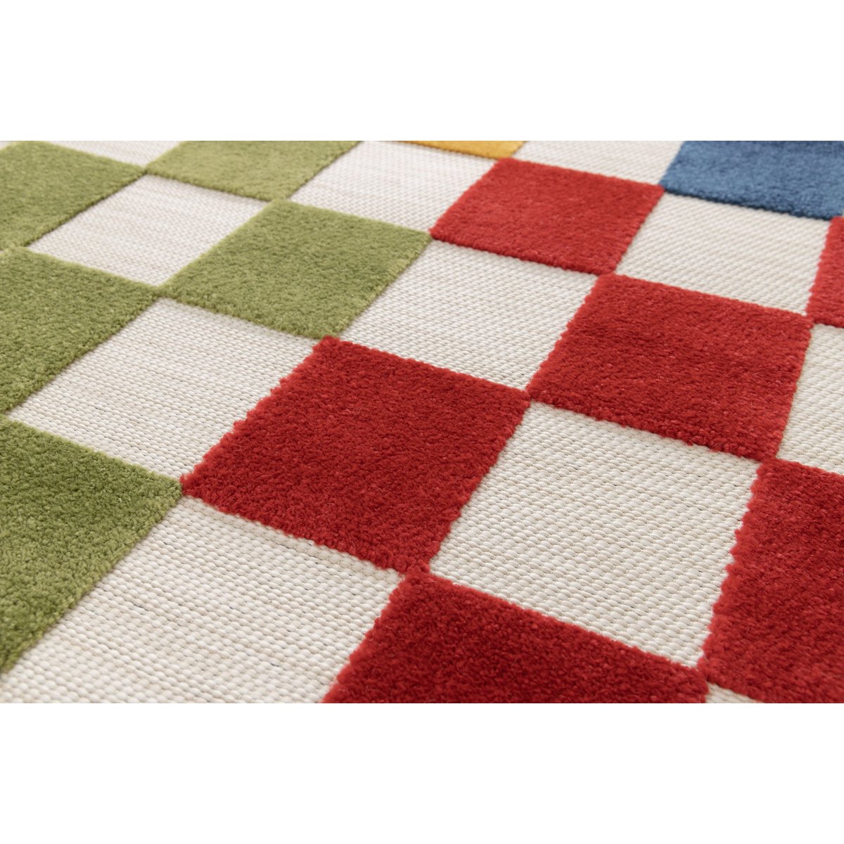 Multi colour tile rug