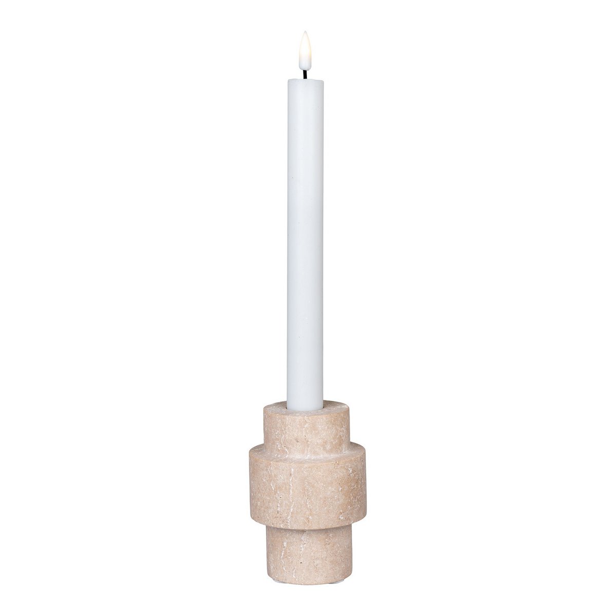 Travertine candle holder No2