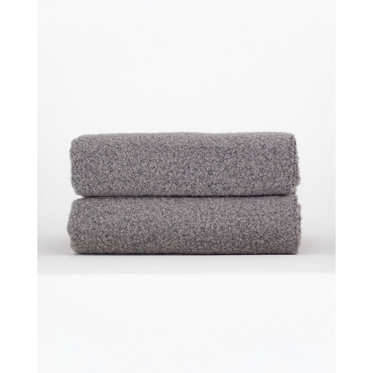 Wool bouclé throw PARIS - Brown