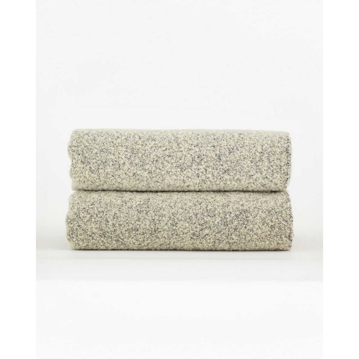 Wool bouclé throw PARIS - Brown