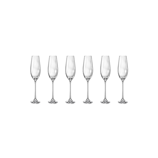 Champagne flutes - Waterfall - Set of 6