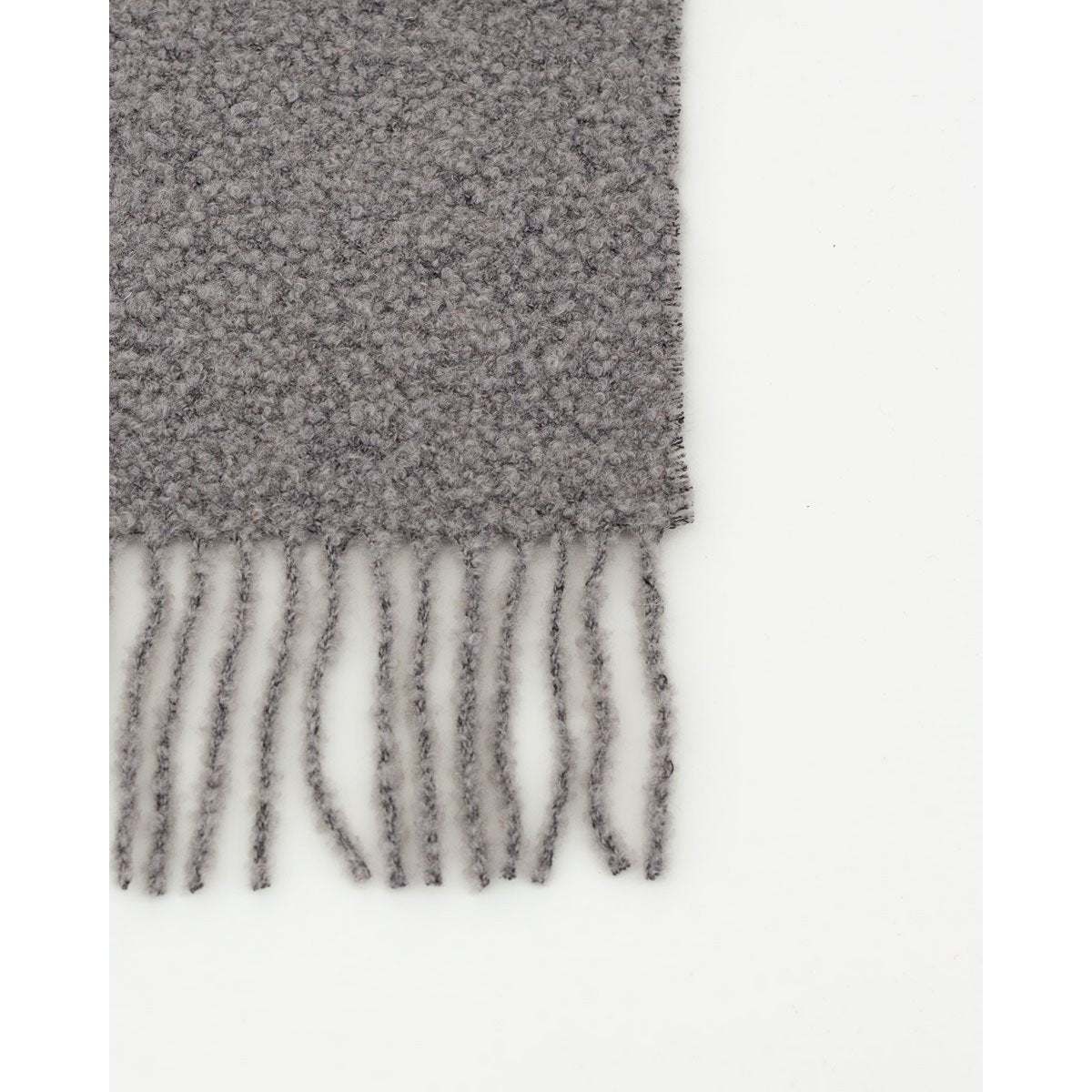 Wool bouclé throw PARIS - Grey