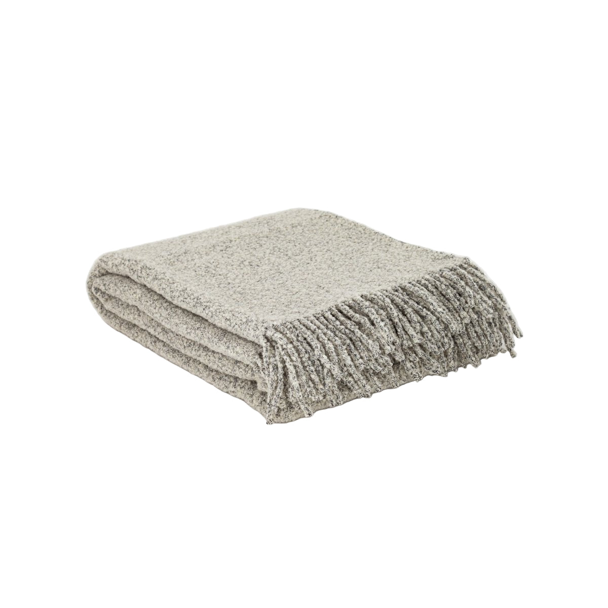 Wool bouclé throw PARIS - Ivory