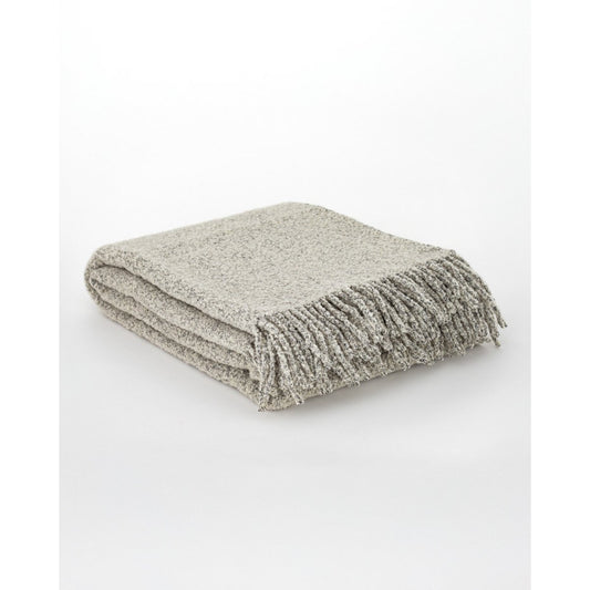 Wool bouclé throw PARIS - Ivory