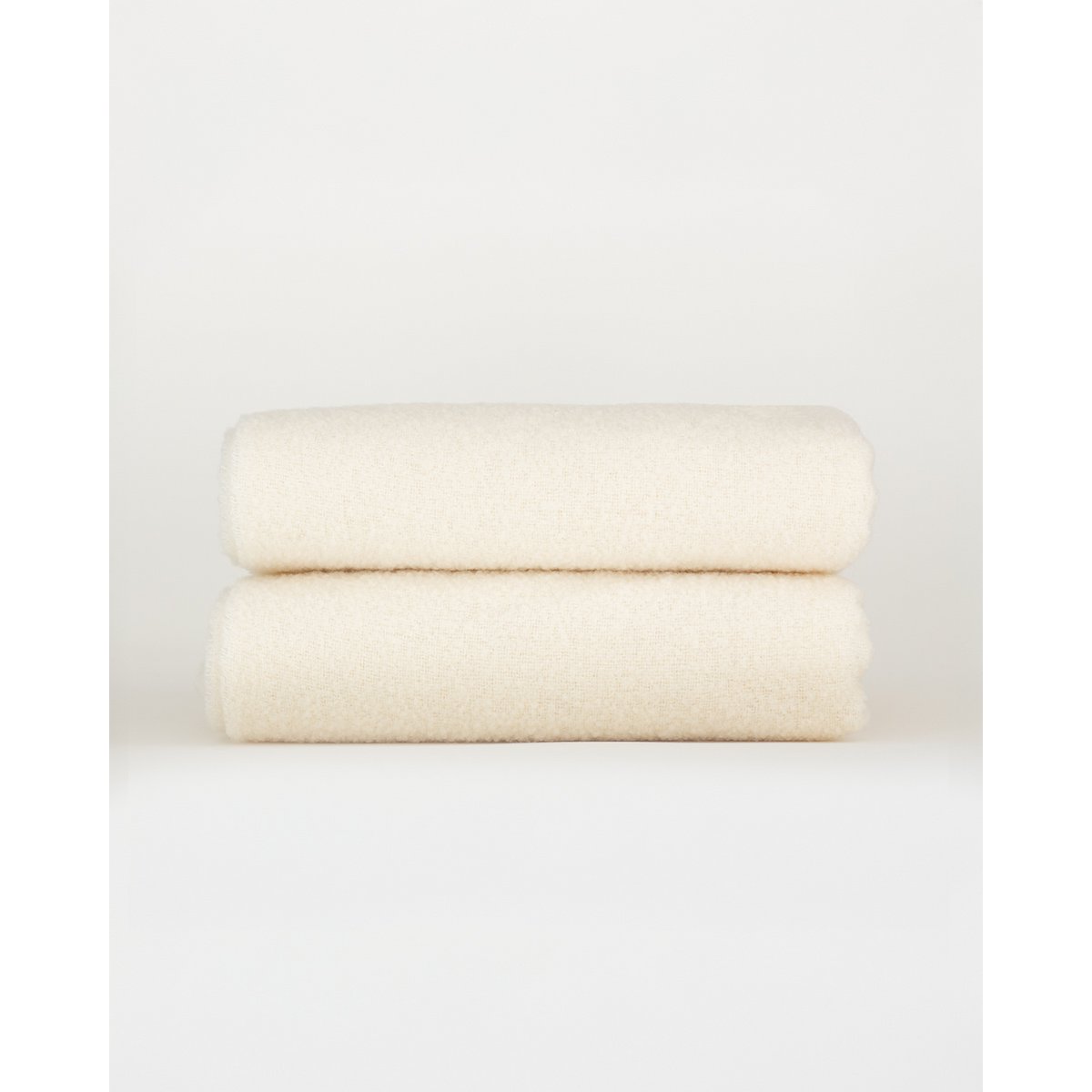 Wool bouclé throw PARIS - Brown