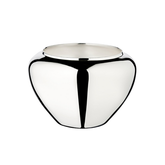 Silver vase on a white background