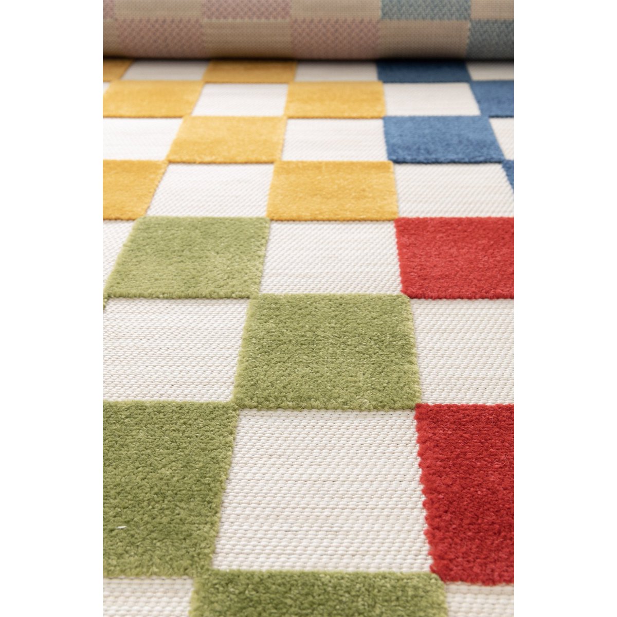 Multi colour tile rug