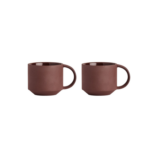 Ceramic mug - Set of 2 - Terracotta