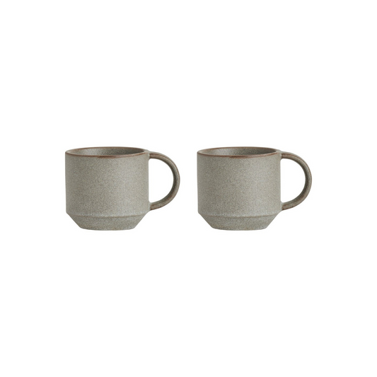Ceramic mug - Set of 2 - Grey